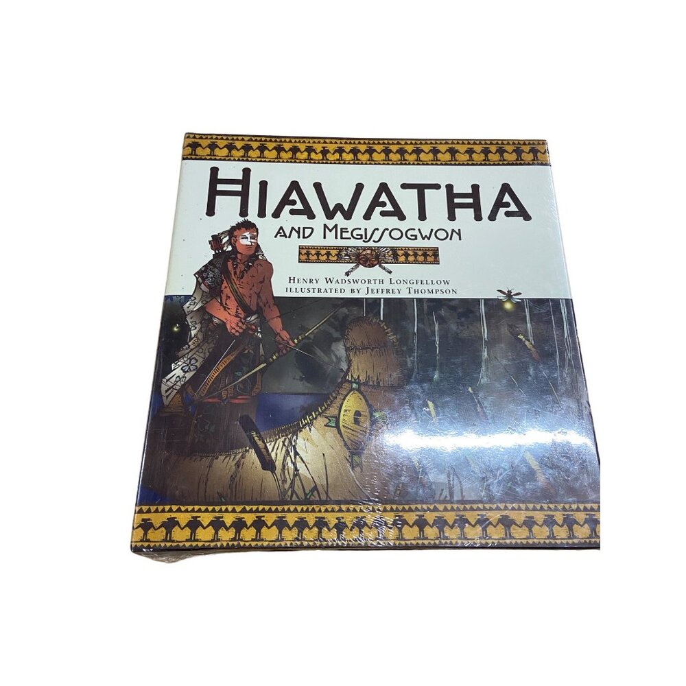 Hiawatha and Megissogwon Longfellow Illustrated Jeffrey Thompson Hardcover New